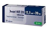 Купить энап-нл, таблетки 20мг+12,5мг, 20 шт в Балахне