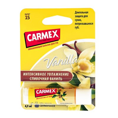 Купить кармекс (carmex) бальзам для губ ваниль, 4,25г spf15 в Балахне