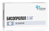 Купить бисопролол, таблетки, покрытые пленочной оболочкой 5мг, 30 шт в Балахне