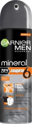 Купить garnier men mineral (гарньер) дезодорант мужской защита 6 спрей 150мл в Балахне