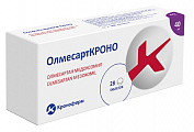 Купить олмесарткроно, таблетки покрытые пленочной оболочкой 40мг 28шт в Балахне