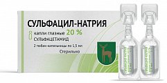 Купить сульфацил натрия, капли глазные 20%, тюбик-капельница 1,5мл в упаковке 2 шт в Балахне