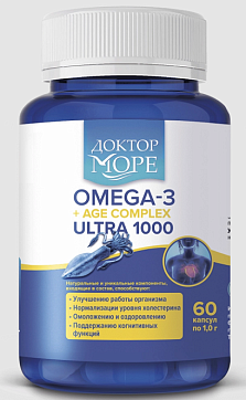 Доктор море Омега-3 + AGE complex ultra1000, капсулы 60шт БАД