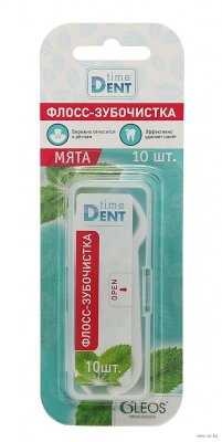 Купить таймдент (timedent) флосс-зубочистки мята 10 шт в Балахне