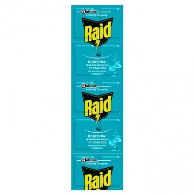 Купить рейд (raid) пластины от комаров эвкалипт, 10 шт в Балахне