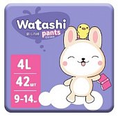 Купить watashi (ваташи) подгузники-трусики размер l 9-14кг, 42 шт в Балахне