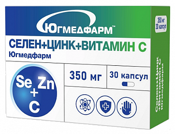 Селен+Цинк+Витамин С Югмедфарм, капсулы 30шт БАД
