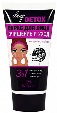 Флоресан (Floresan) Deep detox скраб для лица, 150 мл