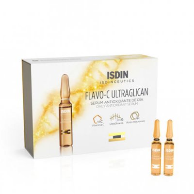 Купить isdin isdinceutics (исдин) сыворотка для лица дневная flavo-c melatonin, ампулы 2мл, 10шт в Балахне