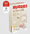 Купить huggies (хаггис) подгузники elitesoft 0+, до 3,5кг 50 шт в Балахне