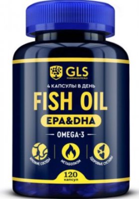 Купить gls (глс) омега-3 fish oil, капсулы массой 720мг, 120 шт бад в Балахне