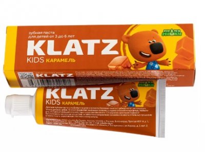 Купить klatz (клатц) зубная паста мимимишки для детей 3-6лет карамель, 40мл в Балахне