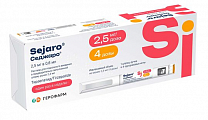 Купить седжаро, раствор для подкожного введения 2,5мг/доза шприц-ручка 2,4мл 1шт+ игла 4шт в Балахне