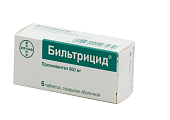 Купить бильтрицид, таблетки, покрытые плёночной оболочкой 600мг, 6 шт в Балахне