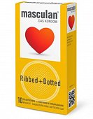 Купить masculan (маскулан) презервативы с колечками и пупырышками ribbed+dotted 10 шт в Балахне