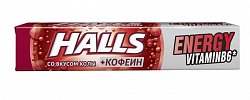 Купить halls (холлс) леденцы с кофеином, витамином в6 со вкусом колы 25г, 9 шт в Балахне