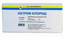Купить натрия хлорид, растворитель для приготовления лекарственных форм для инъекций 0,9%, ампулы 5мл, 10 шт в Балахне