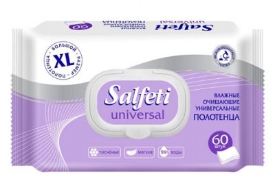 Купить salfeti (салфети) полотенца влажные очищающие универсальные, 60 шт в Балахне