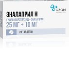 Купить эналаприл н, таблетки 25мг+10мг, 20 шт в Балахне