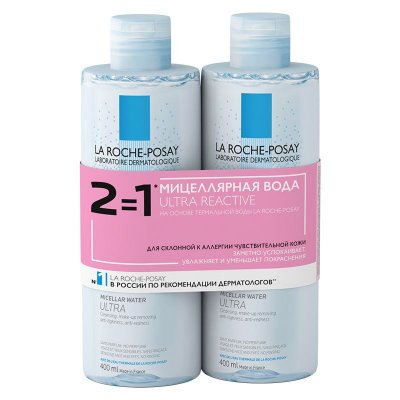 Купить la roche-posay ultra reactive (ля рош позе) набор: мицеллярная вода для чувствительной кожи лица 400мл, 2 шт в Балахне