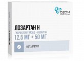 Купить лозартан-н, таблетки, покрытые пленочной оболочкой 50мг+12,5мг, 90 шт в Балахне
