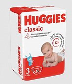 Купить huggies (хаггис) подгузники классик 3 4-9кг 16шт в Балахне