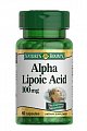Купить nature's bounty (нэйчес баунти) альфа-липоевая кислота 100мг, капсулы 60 шт бад в Балахне