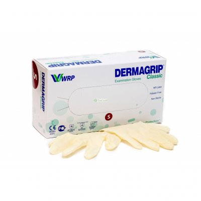 Купить перчатки dermagrip classic смотровые нестерильные латексные неопудрен размер s 50 пар в Балахне