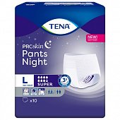 Купить tena proskin pants night super (тена) подгузники-трусы размер l, 10 шт в Балахне