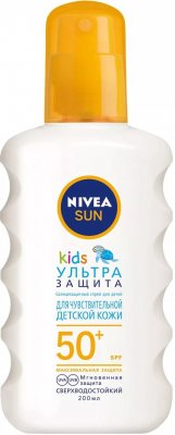 Купить nivea (нивея) sun кидс спрей солнцезащитный ультра защита, 200мл spf-50+ в Балахне
