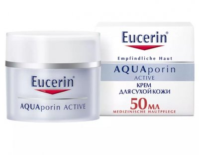 Купить eucerin aquaporin active (эуцерин) крем для лица для чувствительной и сухой кожи интенсивное увлажнение 50 мл в Балахне