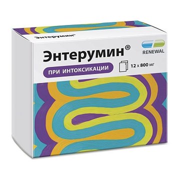 Энтерумин, порошок для приготовления суспензии для приема внутрь 800мг, 12 шт