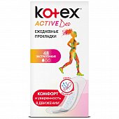 Купить kotex active deo (котекс) прокладки ежедневные экстратонкие 48шт в Балахне