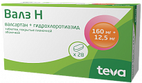 Купить валз-н, таблетки, покрытые пленочной оболочкой 160мг+12,5мг, 28 шт в Балахне