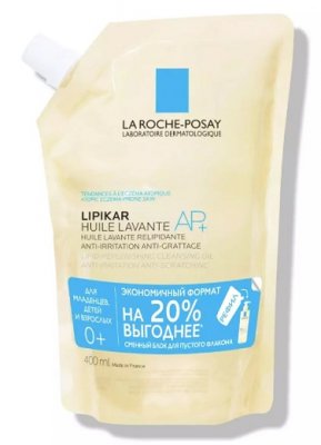 Купить la roche-posay lipikar ap+ (ля рош позе) масло очищающее eco-refill, 400 мл сменный блок  в Балахне
