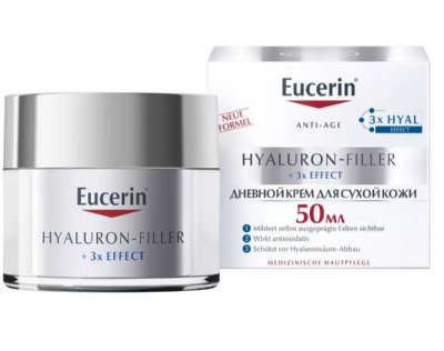 Купить eucerin hyaluron-filler (эуцерин) крем для лица для сухой и чувствительной кожи дневной 50 мл spf15 в Балахне