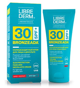 Librederm Bronzeada (Либридерм) крем солнцезащитный для лица и зоны декольте, 50мл SPF30