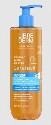 Купить librederm cerafavit (либридерм) масло липидовосстанавливающее для душа смягчающее с церамидами и пребиотиками, 400мл в Балахне