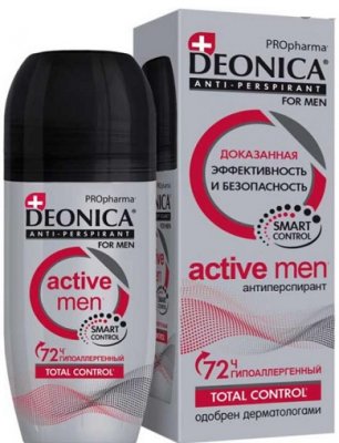 Купить deonica for men activ (деоника) антиперспирант ролик, 50мл в Балахне