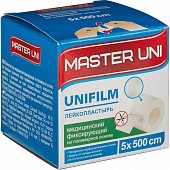 Купить пластырь master uni (мастер-юни) юнифилм полимерная основа 5х500см, 1 шт в Балахне