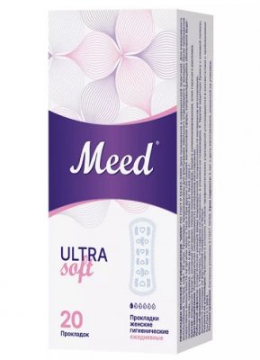 Купить meed ultra soft (мид) прокладки ежедневные ультратонкие, 20 шт в Балахне