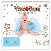 Купить yokosun premium (йокосан) подгузники-трусики размер l (9-14 кг) 44шт в Балахне