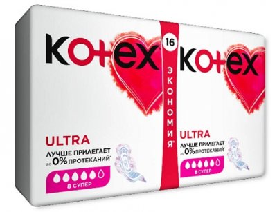 Купить kotex ultra (котекс) прокладки супер 16шт в Балахне