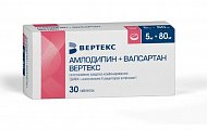 Купить амлодипин+валсартан вертекс, таблетки покрытые пленочной оболочкой 5мг + 80мг, 30 шт в Балахне