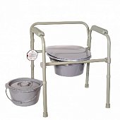 Купить кресло-туалет стальное складное, регулируемое по высоте, amcb6806 в Балахне