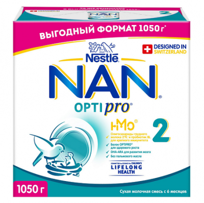 Купить nan 2 optipro (нан) смесь сухая для детей с 6 месяцев, 1050г в Балахне
