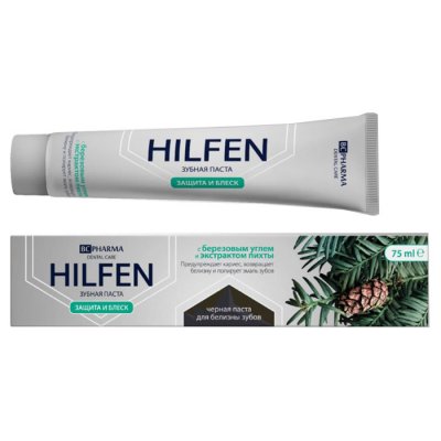 Купить биси фарма хилфен (hilfen) зубная паста защита и блеск береpjdsq уголь+пихта, 75мл в Балахне