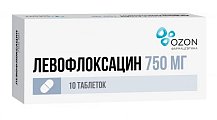 Купить левофлоксацин, таблетки, покрытые пленочной оболочкой 750мг, 10 шт в Балахне