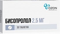 Купить бисопролол, таблетки, покрытые пленочной оболочкой 2,5мг, 30 шт в Балахне