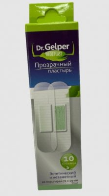 Купить пластырь dr. gelper (др.гелпер) алоэпласт прозрачный, 10 шт в Балахне